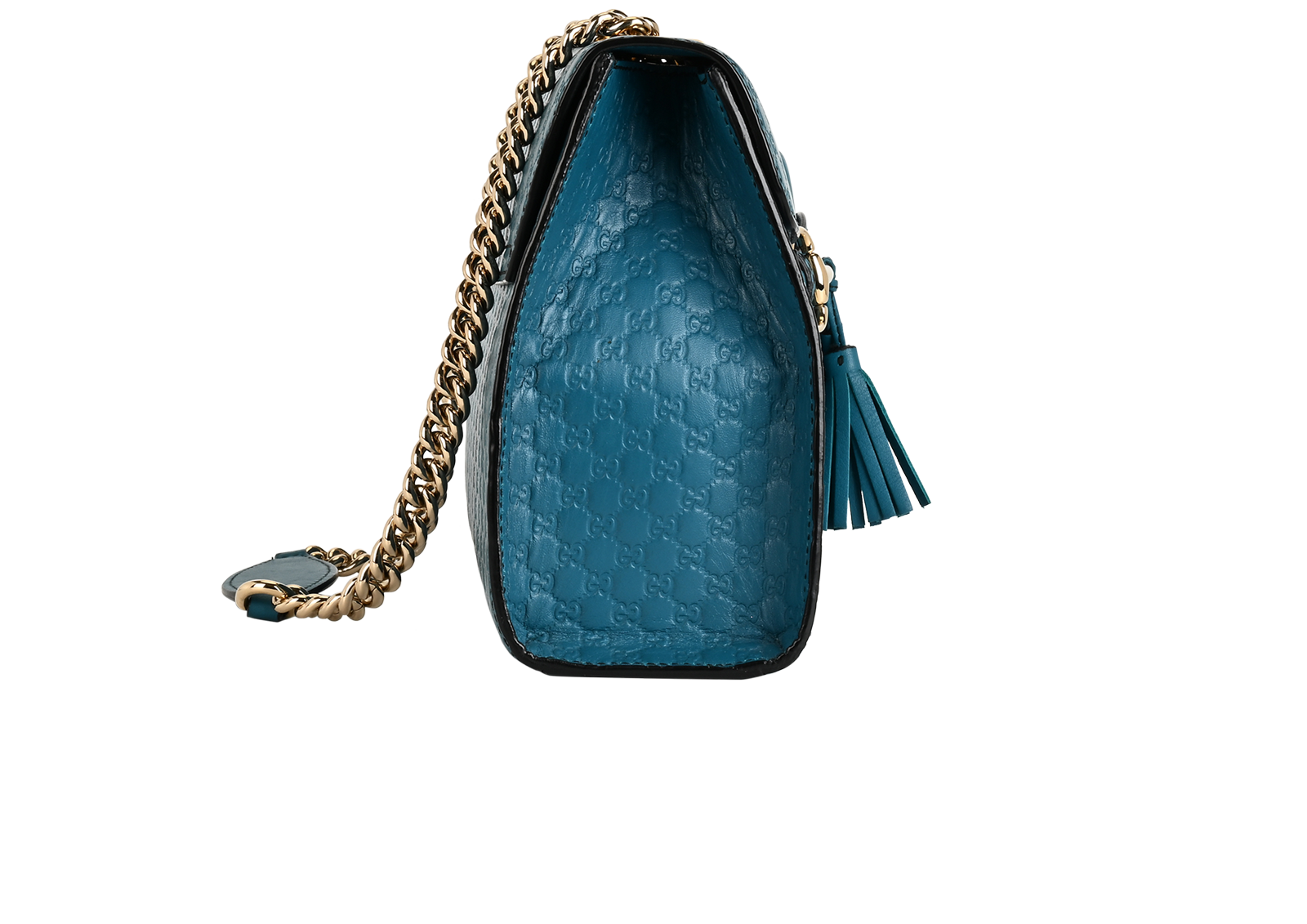 Medium Emily, &pound;650, Handbags, Blue, Leather, Side view